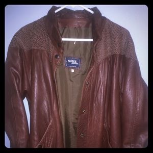 Brown Noble Leather Jacket S